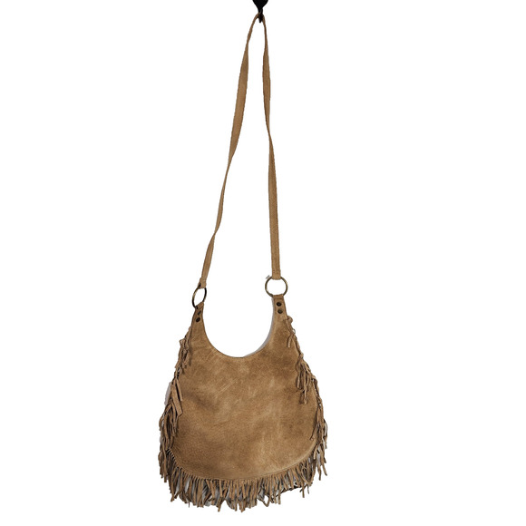 Wilsons Leather Handbags - Wilsons Leather Maxima Suede Fringe Bag Crossbody Boho Western Hippie Festival